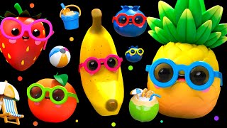 Baby Fruit Dancing  WELCOME SUMMER 🏖️🍍🌞🏊‍♂️🍹🏝️ Sensory Video  Short version [upl. by Etnasa]