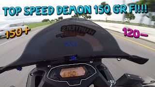 ทํา Top Speed ของ DEMON 150 GR FI หน้าไมค์ 150 GPS 120 เเบบนี้ก็ไม่เอา บิดสุดพลัง ไมค์โครตอ่อน [upl. by Joelle]