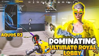 Dominating ultimate royal lobby with Aquos R2 🔥 Aquos R2 Pubg test 🥵 2024 [upl. by Kremer]