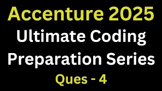 Accenture Latest Coding Question  Accenture Coding Assessment Preparation Questions  2025 Batch [upl. by Shalna]