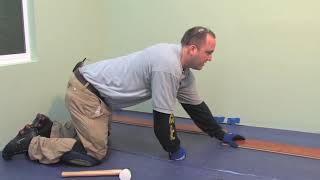 How to Install Laminate Flooring TapEnd Joint Including Moisture Barrier  LL Flooring [upl. by Eidderf]