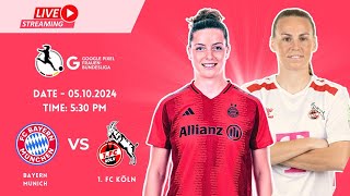 Bundesliga Women 2024 Bayern Munich vs 1 FC Köln  Live Stream [upl. by Cilla]