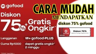 cara dapatkan diskon gofood 75  cara mudah mendapat diskon gojek terbaru 2021 [upl. by Mehelhteb]