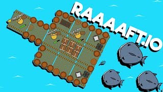 The RAIDING RAFT of DOOM  Raaaaftio Game  New io game [upl. by Arvell]