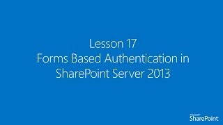 Arabic17 Forms Based Authentication in SharePoint Server 2013 [upl. by Yelyah]