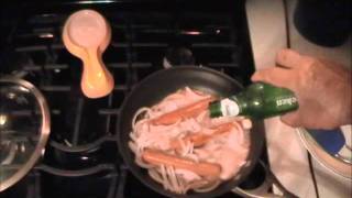 the best hot dogs cooked in beer with onion garlic [upl. by Miun]