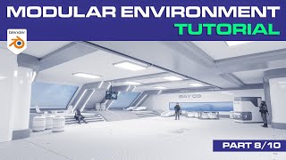 Blender TUTORIAL  Modular Environment ceiling beams [upl. by Gayla]