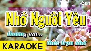 Nhớ Người Yêu  Karaoke Beat Chuẩn [upl. by Chubb484]