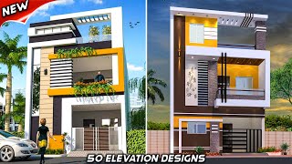 50 modern 2 floor elevation designs with house details  double floor front elevation [upl. by Paloma]