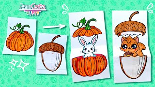 How to Make an Autumn Surprise Card  DIY EASY [upl. by Rice]