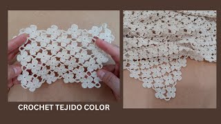 TUTORIAL DE PUNTO CROCHET FINO PARA PRENDAS DE VERANOAPRENDE HACERLO [upl. by Aletse]