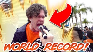 World Record KAMEHAMEHA with Sean Schemmel Goku Voice Actor [upl. by Oag875]