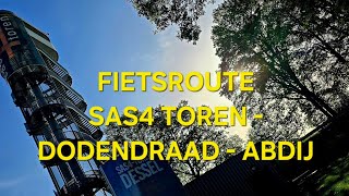 Fietsroute SAS4 toren Dodendraad Dessel Abdij Pielis Postel Bosland België 4K [upl. by Deeraf]