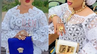 Fashionably Styled All White Lace Asoebi Styles Stunning Asoebi Owanbe Styles Lace Styles 2024 [upl. by Norma]