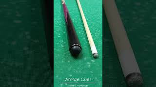 Handmade Pool Cue AURORA Black hornbeam  Amaranth  Fullspliced cue  Amaze Cues shorts [upl. by Euphemie]