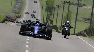 Kawasaki Ninja H2R vs F1 Racing Cars at Highlands [upl. by Aneert209]