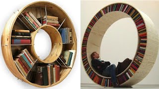 Wood book shelf design ideas for home decor corner book shelf ideas floating bookshelf ideas [upl. by Valida]