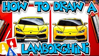 How To Draw A Lamborghini Huracan Front View [upl. by Suivatco]