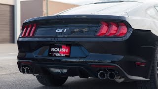 2018 Mustang GT ROUSH Axleback Exhaust [upl. by Zobkiw]