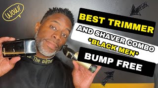 BEST TRIMMER amp ELECTRIC SHAVER COMBO  BLACK MEN  BUMP FREE [upl. by Limbert]