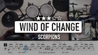 Lv14 Wind of Change  Scorpions ★★★★☆  Drum Cover with sheet music [upl. by Loralie601]