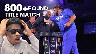 800 POUND SLAP TITLE MATCH Reaction [upl. by Mozes]