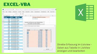 Video 387 Direkte DatenErfassung im ListviewDaten aus Tabelle in ListView anzeigen und bearbeiten [upl. by Nageet408]