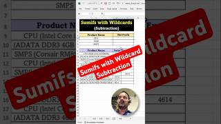 Sumifs with Wildcard Subtraction  Sumifs Formula in Excel  Sumifs Formula  Wildcard  ytshort [upl. by Cecilia]