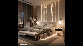 Modern interior LED lighting design  Warm amp cosy bedroom LED lighting [upl. by Anelas]