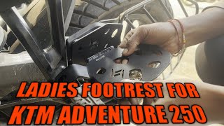 ladies foot rest for ktm adventure 250 [upl. by Vaughan]