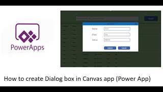 How to create Dialog box in Canvas app Power App [upl. by Enyrhtac]