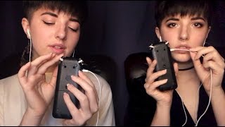 Tingly Tascam Twins ASMR inaudible mouth sounds kisses and more [upl. by Bouldon730]