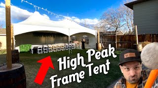 20 x 30 High Peak Frame Tent 🎪 Aka Marquee Setup  Unboxing  Hacks amp Useful Info [upl. by Bel]