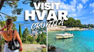 WHAT TO SEE IN HVAR CROATIA  BEACH CLUBS  FORTRESS  OLD TOWN  TIPS [upl. by Assiram]