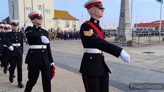 Lowestoft Remembrance Service 2024 Parade March On [upl. by Namyac106]