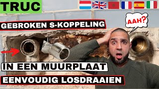 Truc om eenvoudig een gebroken Skoppeling in de muurplaat te verwijderen [upl. by Adnohsak604]