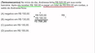 Termomecanica No início do dia Andressa tinha R 52000 em sua conta bancária Após ela receber [upl. by Girardi325]