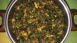 🇬🇭 GHANA PALAVA SAUCE  How to make Kontomire stew  egusisoup taroleaves ghanafood stew [upl. by Enixam185]