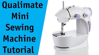 Qualimate Household Portable Mini Sewing Machine Tutorial  How to use [upl. by Romain]