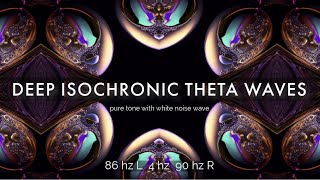 Deep Theta Isochronic PURE TONE 🎧  Connect with Subconscious Mind  88Hz Meditation Kaleidoscope [upl. by Ewold]