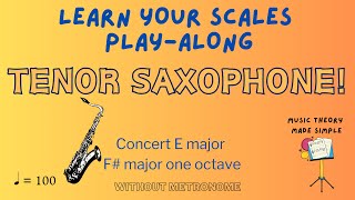 🎷TENOR SAX F Scale PLAYALONG exercises  NO metronome 🎷🎶 [upl. by Dippold880]