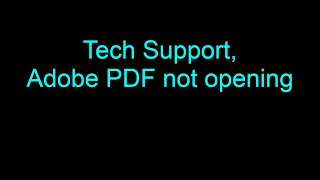 Adobe pdf not opening with Reader DC [upl. by Selestina]