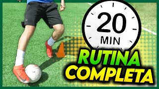 🔥 MEJORA la TÉCNICA INDIVIDUAL y RESISTENCIA ⏰ 20 MINUTOS de ENTRENAMIENTO para JUGAR FÚTBOL [upl. by Chappelka]