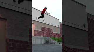 HUGE SLO MO STICKFLIP ON POGO shorts shortsviral pogo xpogo extremepogo stickflip pogostick [upl. by Nonez]