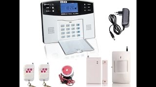 GSM беспроводная сигнализация GSM Alarm System SGA9907CQ комплект [upl. by Meyer963]