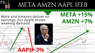 META and AMZN Both Beat Earnings Apple Left Behind Technical Analysis 1FEB [upl. by Mandler]