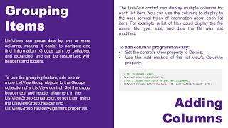 ListView C Windows Forms Control [upl. by Weidner]