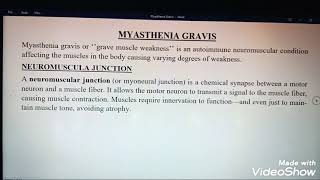 Myasthenia Gravis part1 in Hindi [upl. by Cyrille248]