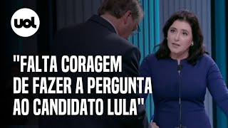 Simone Tebet recusa dobradinha com Bolsonaro em debate da Globo Sem coragem de perguntar a Lula [upl. by Kolnos]