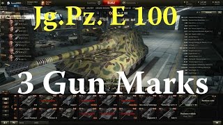 World of Tanks  JgPz E100 3 Gun Marks [upl. by Petronilla656]